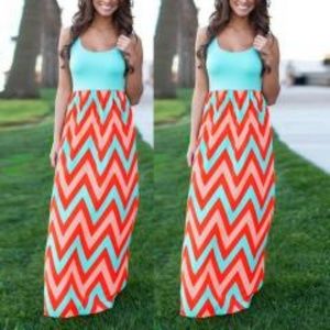 Striped Long Boho Summer Dress